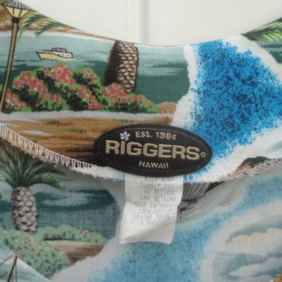 Riggers Hawaii Women's Dress Size XL Cotton California Catalina Island Print - Picture 2 of 4